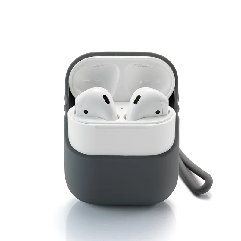 Силиконовый чехол для Airpods беспроводная защита наушников Bluetooth мягкий Apple 2