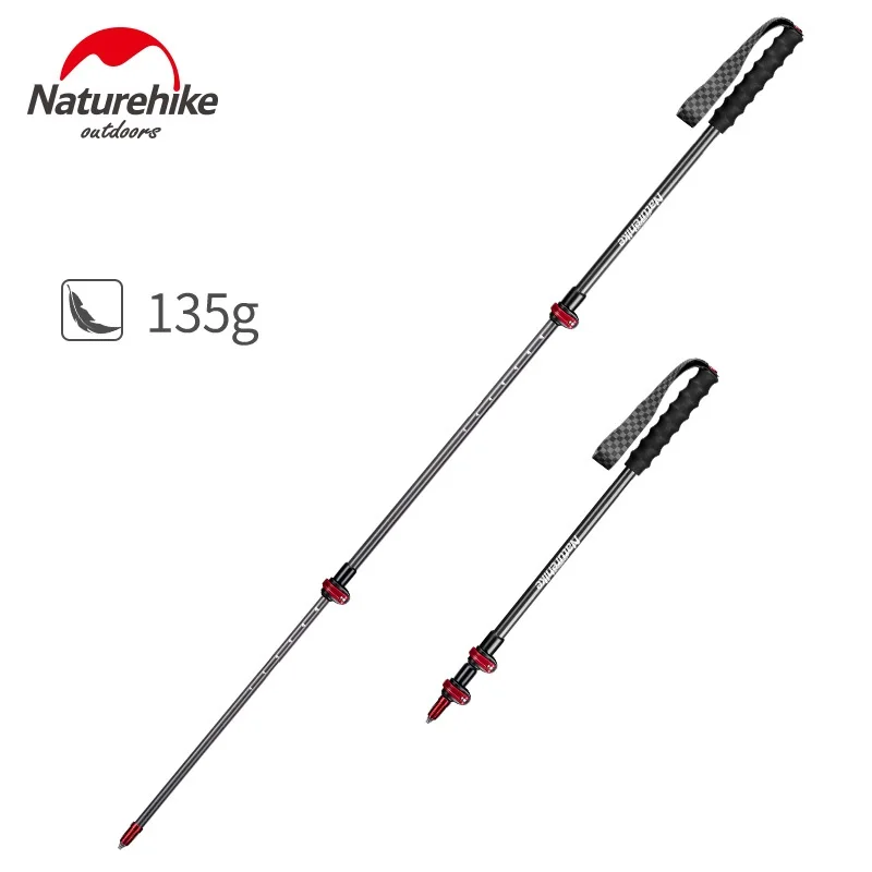 

1pcs Naturehike trail running hiking pole carbon fiber Telescopic walking stick 2019 ASIA OUTDOOR AWARD
