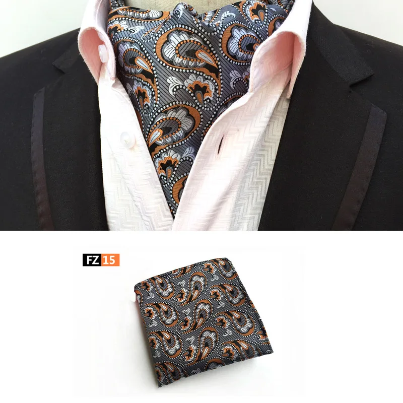 2020 Gentlemen Designer's Ascot Pocket Square Set High Quality Formal Occasion Cravat Tie Sets head scarves for men