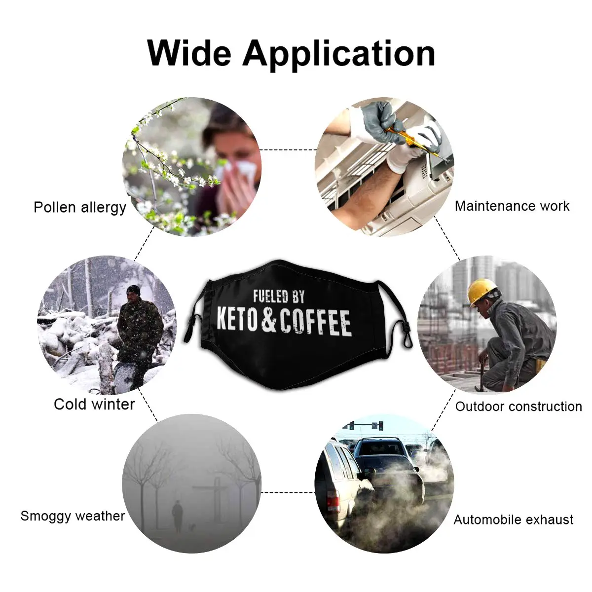 Low Carb Mouth Face Mask Fueled By Keto And Coffee Facial Mask Kawai Cool with 2 Filters for Adult Low Carb Mouth Face Mask Fueled By Keto And Coffee Facial Mask Kawai Cool with 2 Filters for Adult