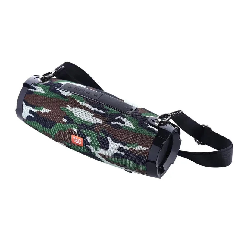 Altoparlante Bluetooth 20 Вт Altoparlante cilindrico Lettore musicale портативный Altoparlante центральный радио FM AUX TF Altoparlante - Цвет: Камуфляж