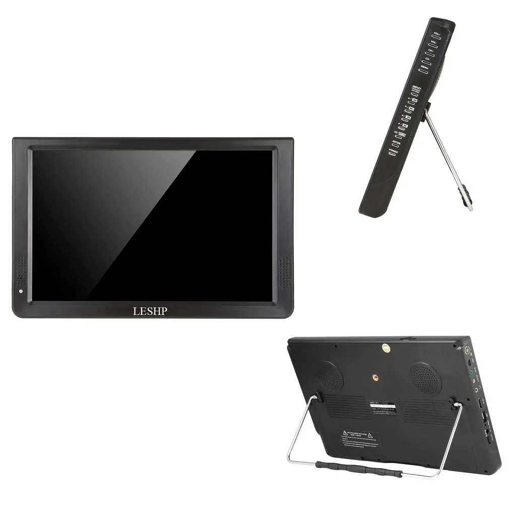 LESHP Portable D12-ATSC Multimedia Player LCD Display with Digital TV Tuner 12.1 inch Monitor LED Panel Driver HD USB/TF