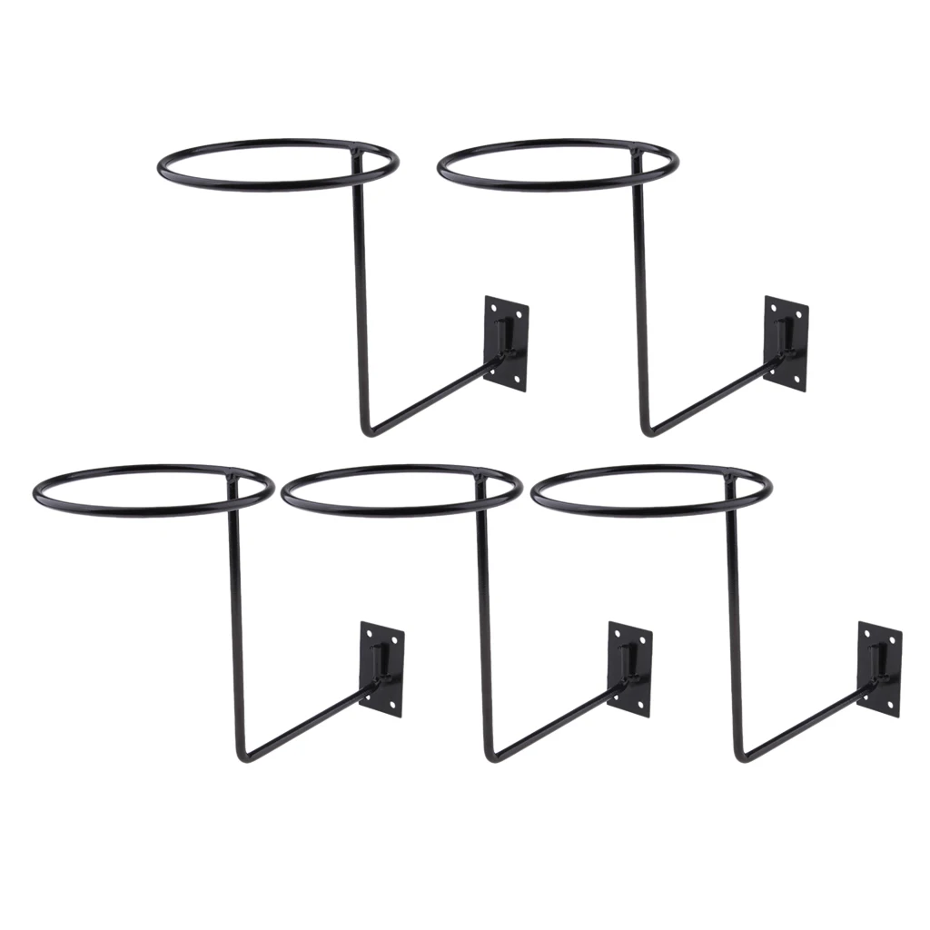 5Pcs Black Metal Helmet Holder Helmet Hanger Rack Wall Mounted Hook for Coats, Hats, Caps etc Upgraded Motorcycle Accessories