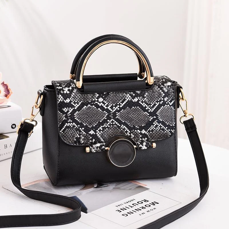 

Snake Pattern Large-capacity Handbag Designer Handbag Quality Superior Retro 2019 New Women's Messenger Bag Womens Handbags PU