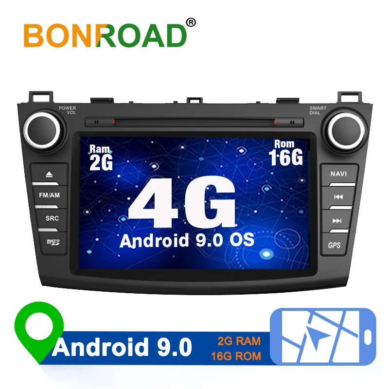 #*Cheap Bonroad Android 9.0 Car Multimedia Video Player Double 2 din DVD For Mazda 3 8 inch 2009 2010 2011 2012 Wifi Radio Video GPS MP3