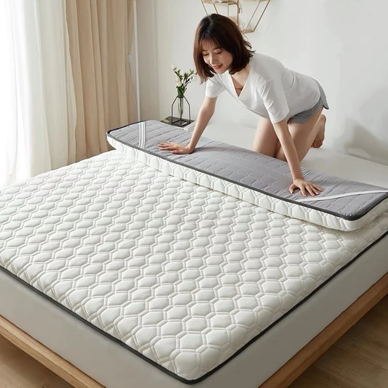 

Latex mattress elastic cushion home foldable comfortable Single Double soft tatami sleeping pad spring autumn sponge cushion mat