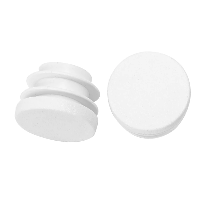 

White Plastic Blanking End Caps Round Tube Insert Plug Bung 12Pcs
