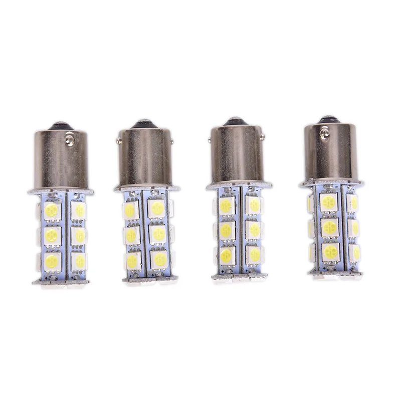 4 шт. 15 мм X 50 мм Белый 1156 P21W BA15S R10W 18 светодиодный 5050 SMD задний стоп-сигнал лампа бокового света 12V