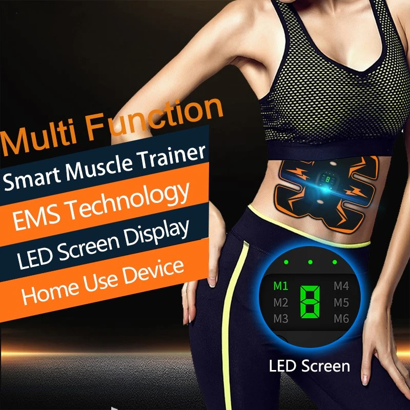 EMS Anti-cellulite Massager Electric LED Charging Abdominal Muscle Stimulator Bodybuilding Gym Simulator Massage For Weight Loss