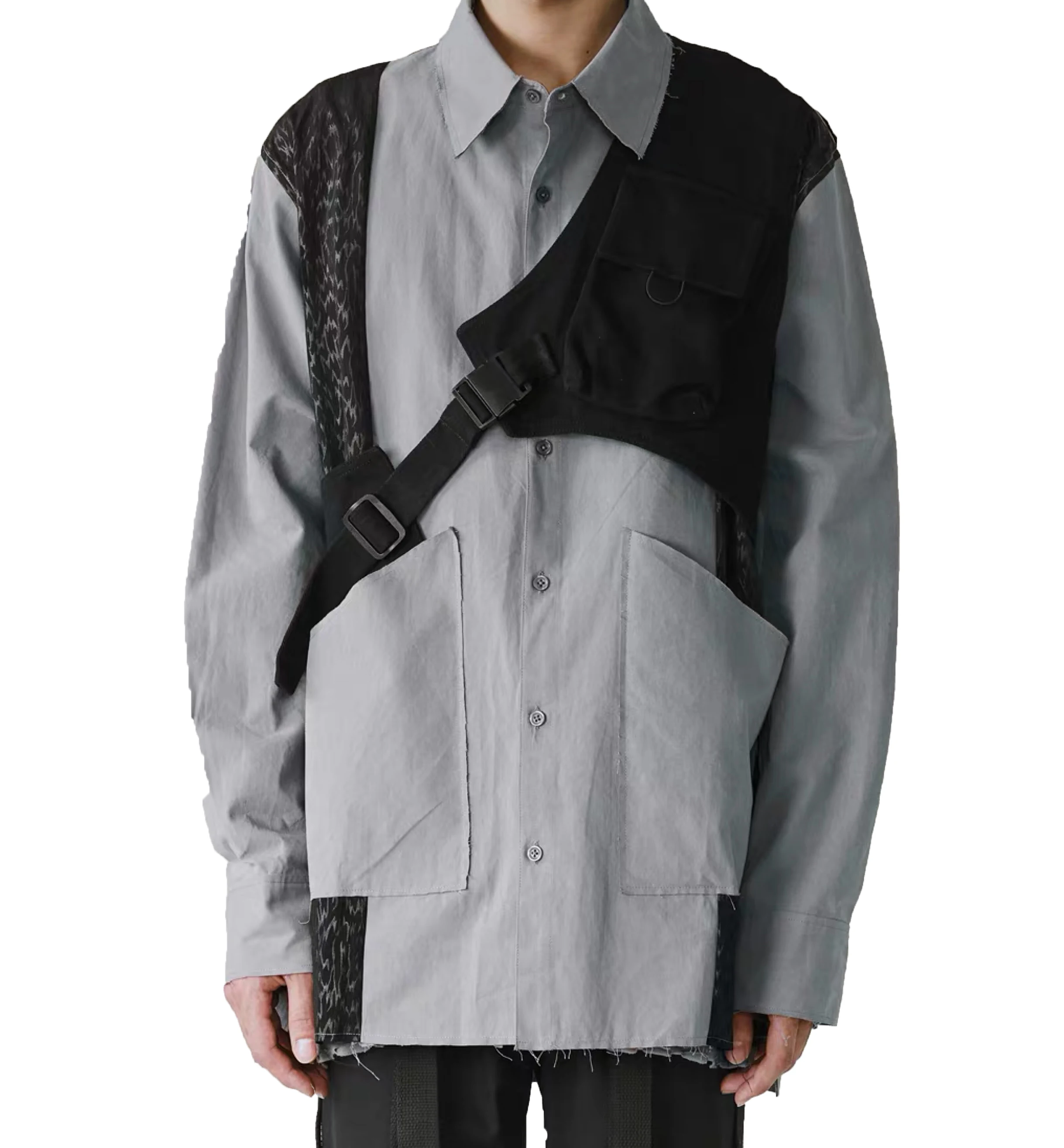 NewMenChestRigBagStreetwearOneShoulderVestBagTacticalFunctionalBuckleVestUnisex