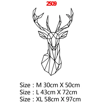

Nordic Geometry Deer Wall Stickers Vinyl Mural Decals Creative For Children's Room Wall Decoration Decal mural wall-sticker