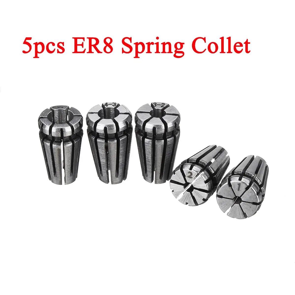 

WOLIKE 5pcs ER8 1-5mm Spring Collet Collet Chuck Set for CNC Milling Lathe Tools WholeSale