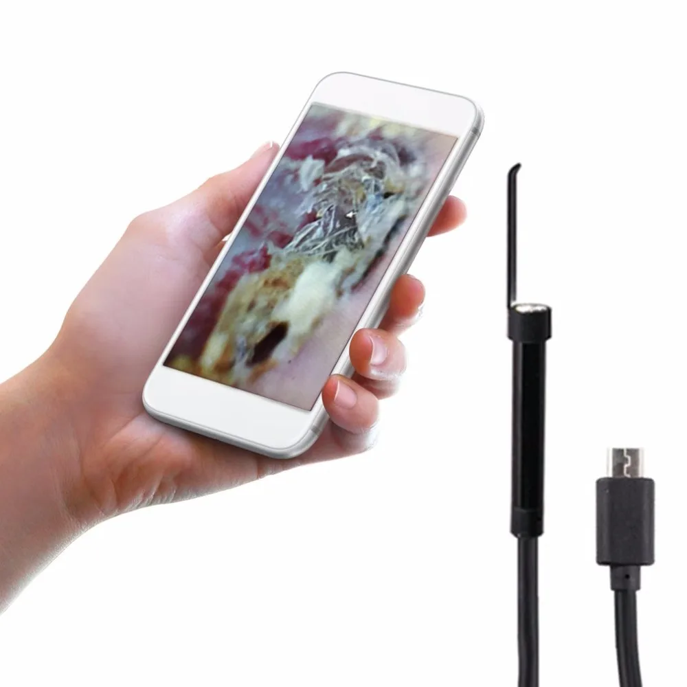 Профессиональный USB HD визуальный эндоскоп для чистки ушей с короткой ручкой, инструмент для чистки ушей из ПВХ, ресинн, Ушная ложка, забота о здоровье, новинка