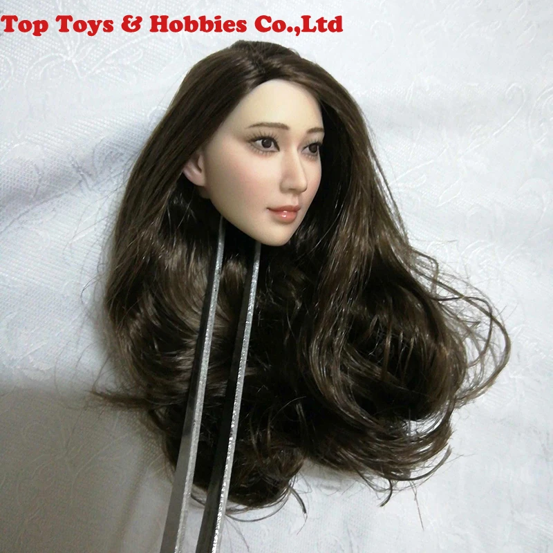 1//6 Scale Asian Beauty Girl Head Carving Fit 12/'/' Action Figure
