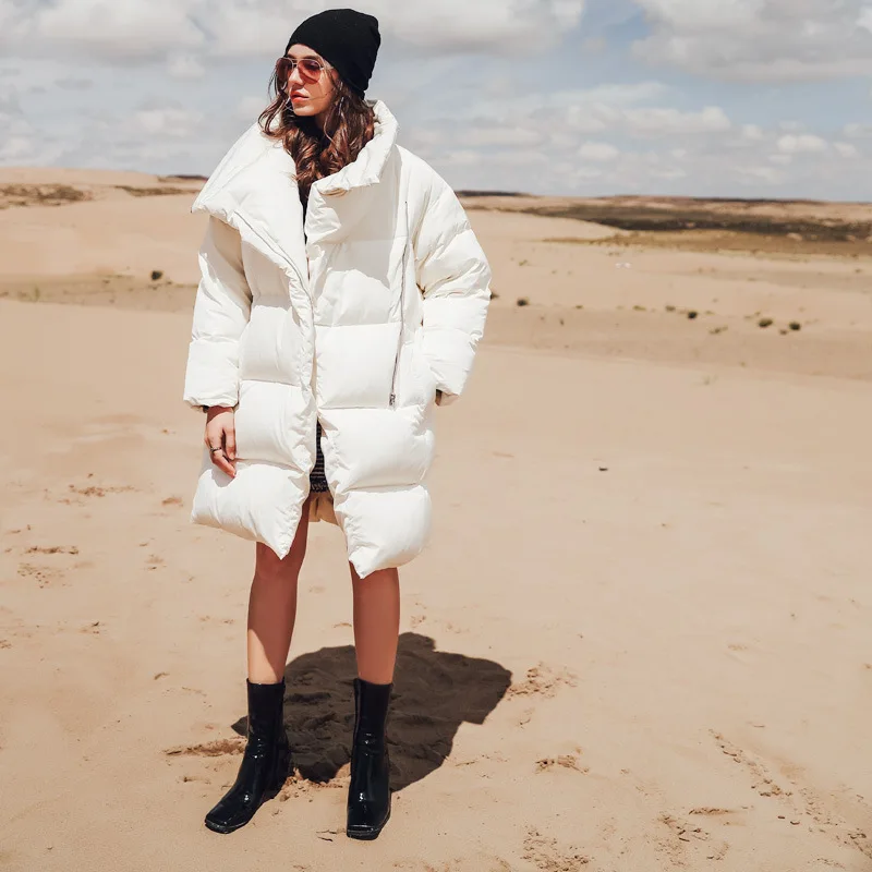 Парка женская 2019 пальто новая зимняя куртка Женское на белом утином пуху