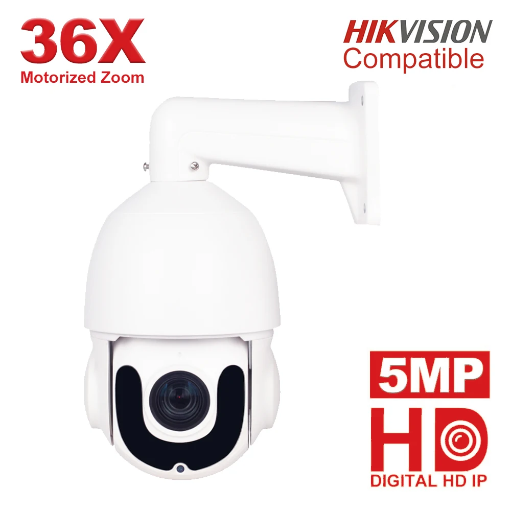 

Hikvision Compatible 5MP PTZ IP Camera Outdoor 2952 * 1944 HD Pan Tilt 36X Zoom Speed Dome POE Cameras CCTV Surveillance 120m IR