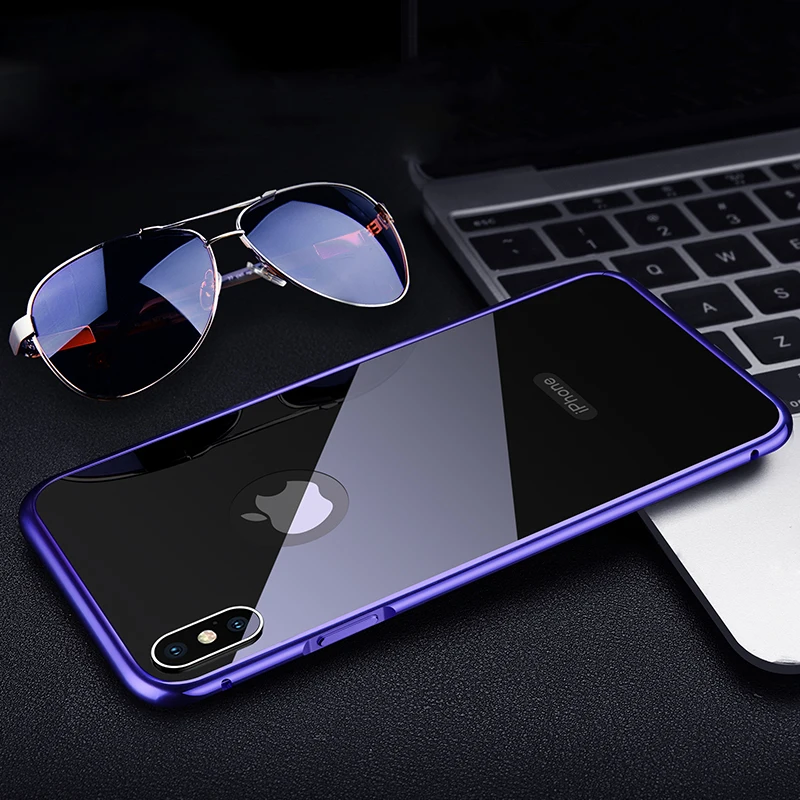 Для Apple iPhone XS Max ультра тонкий металлический алюминиевый бампер рамка чехол для iPhone XR XS X стеклянный задний Чехол