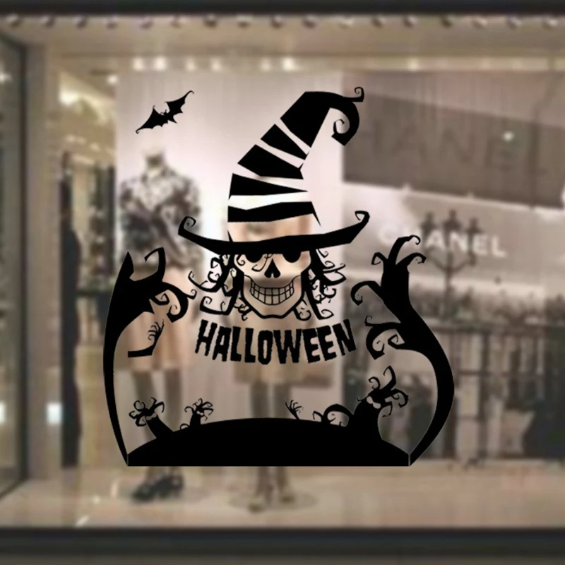 Halloween Clown Ghost Cartoon Stickers Hot Children Home Decor Decals Window Glass Wall Stickers Halloween Party Decorations