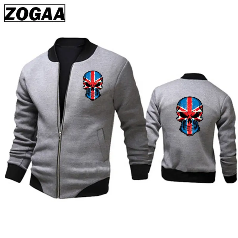 

3D Skull Men Jackets Spring Jackets Male Streetwear Coats Men's Zipper Jacket Casual Streetwear Hip Hop Slim Fit Coat ZOGAA