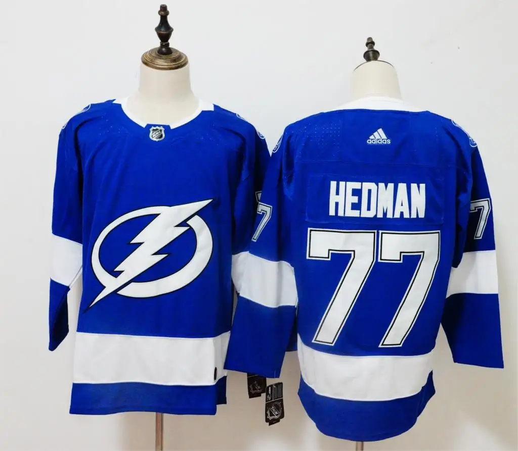 Все сшитые мужские трикотажные изделия Tampa Bay Nikita Kucherov Steven Stamkos Victor Hedman Brayden Point