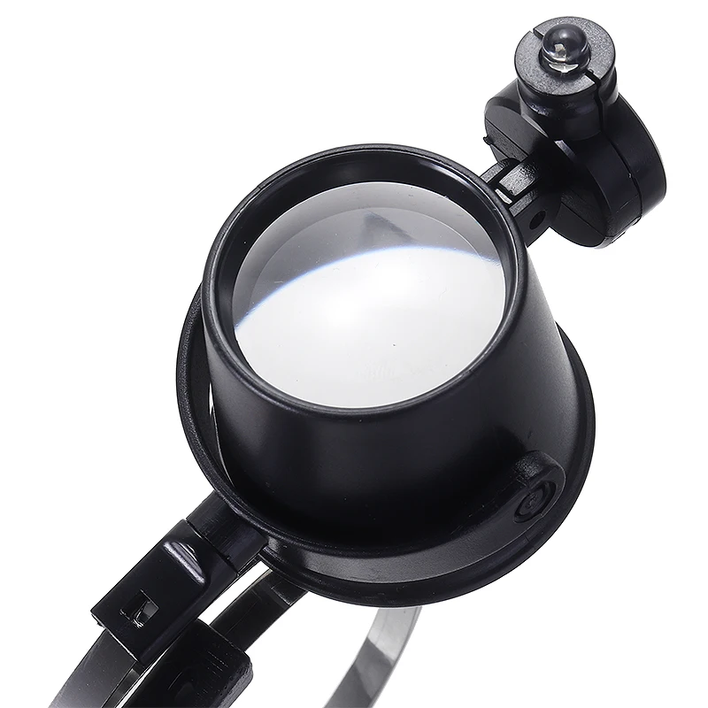LED Light Reading Magnifier 15X Glass Lens Wearable Magnifier Glass Watch  Repair Tool Portable Jewelry Phone Repair Magnifier - AliExpress