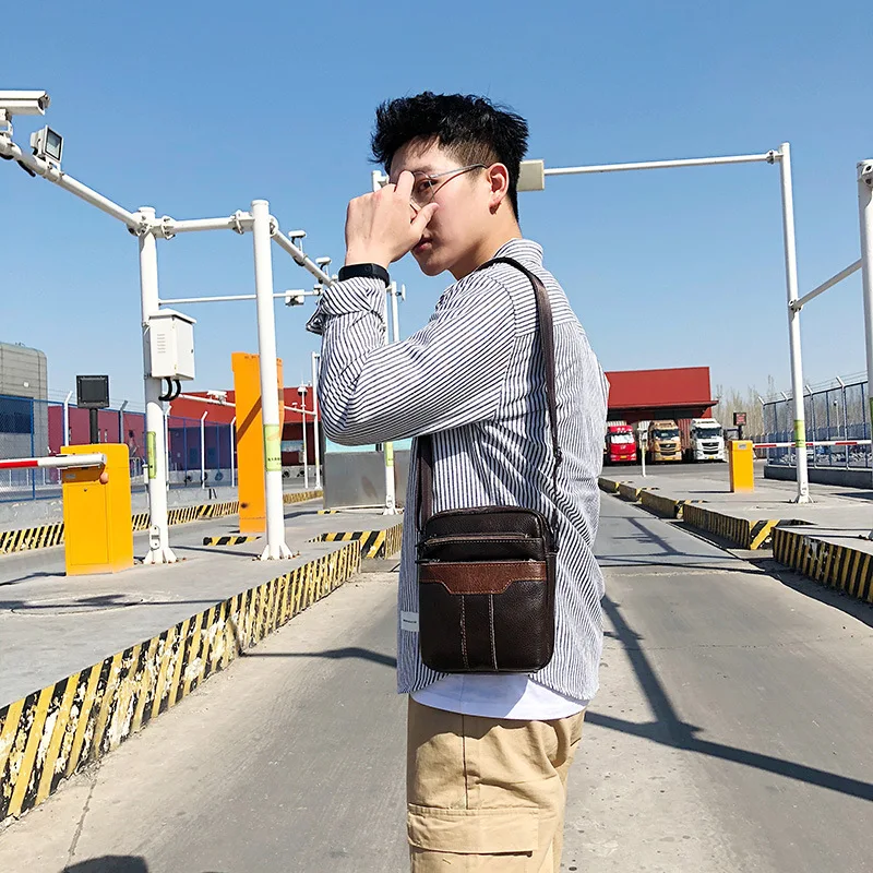 

MEN'S Single-shoulder Bag 2019 New Style Multi-functional Motorcycle Bag Casual Crossbody Bag-