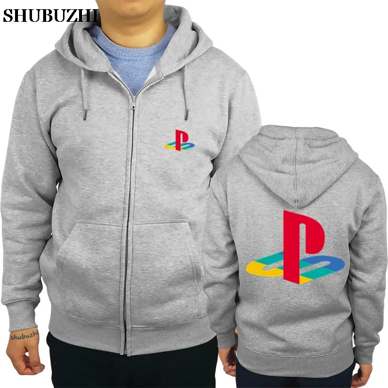 Мужская индивидуальная толстовка на молнии мужская Толстовка Playstation sony Playstation Logo Gamer Лицензированная мужская толстовка с капюшоном на осень и зиму