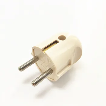 

EU European 2 Pin AC Electrical Power Socket CE Rewireable Plug Male Outlets Adapter Extension Cord Connector 16A