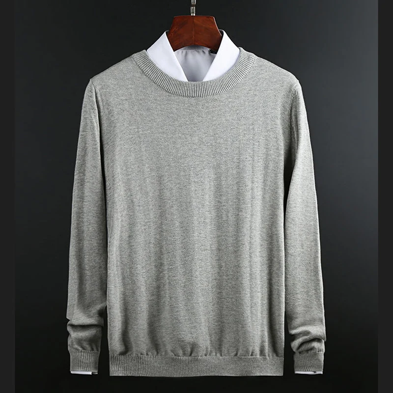 Ceny Nowy dzianinowy męski sweter trójkąt moda męska Casual bawełna jesień męskie swetry fałszywy kołnierzyk koszuli zachowaj ciepło zima Pull Homme