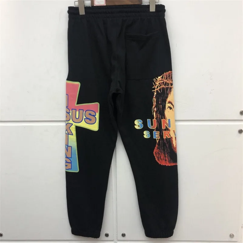 Спортивные штаны Kanye West Jesus is King, лучшее качество, цифровые прямые впрыски, повседневные штаны для бега Jesus is King