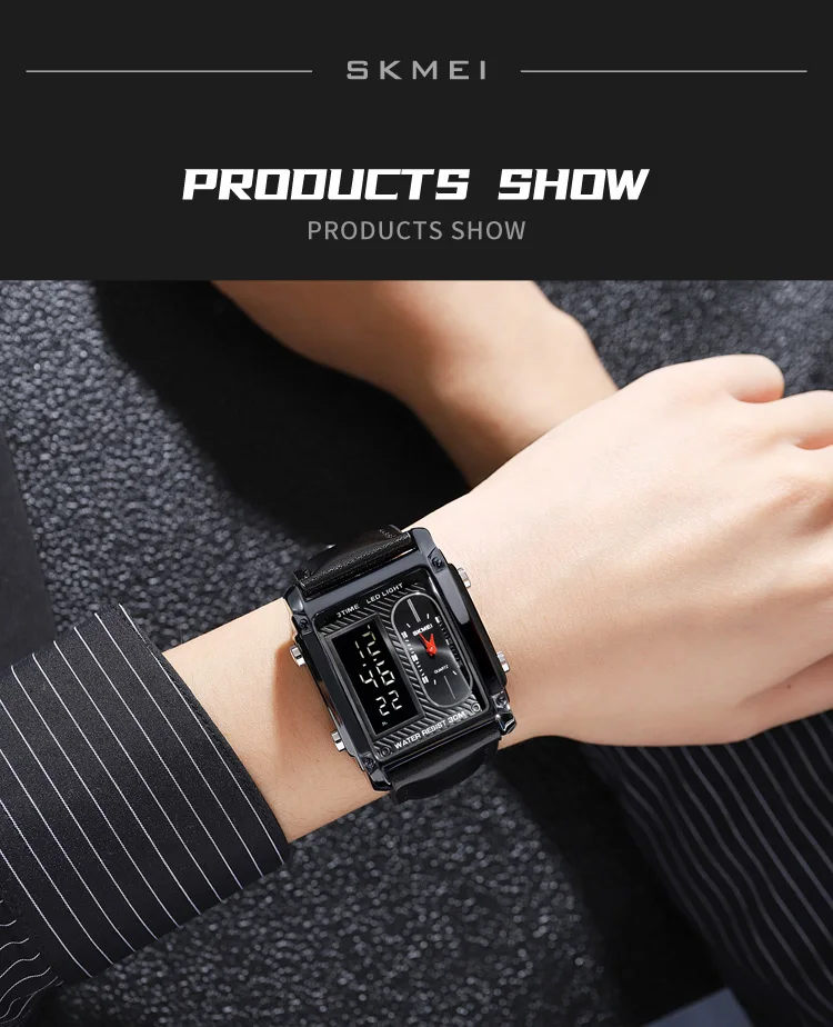 SKMEI 1868 Multiple Time Digital Analog Watch description image 13