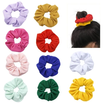 

David accessories 10 Colors Vintage Hair Scrunchie Stretchy Liverpool Scrunchies Women Elastic Hair Bands Girl Headwear,1Yc8771