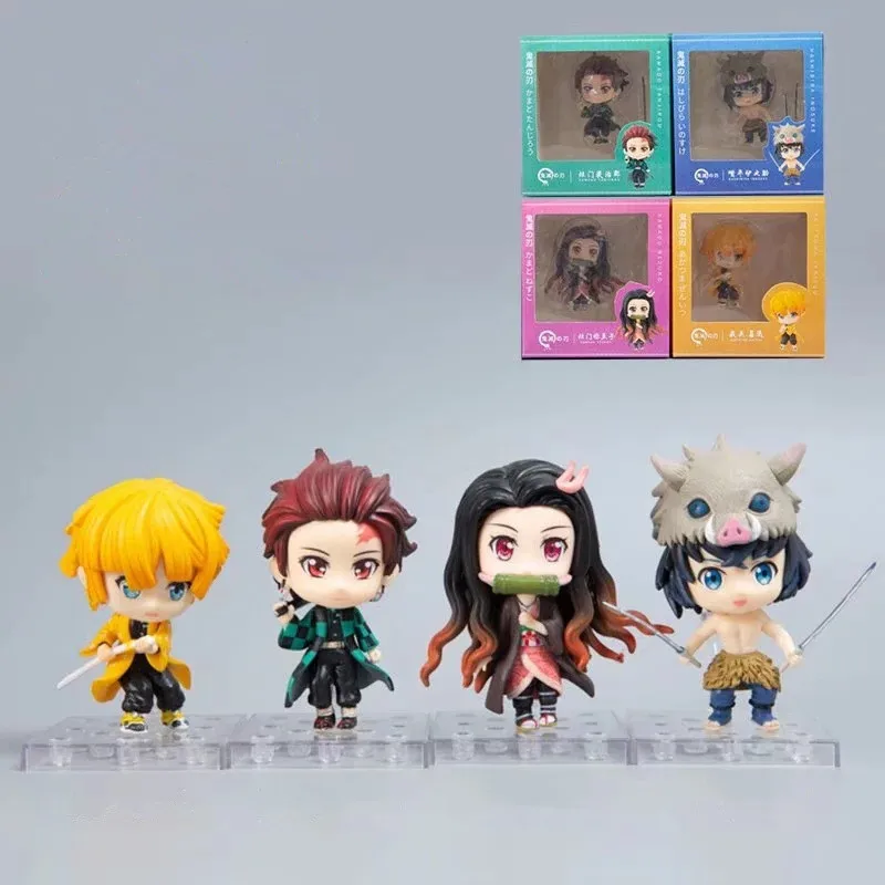 

Demon Slayer Tanjirou Nezuko Zenitsu Inosuke Nendoroid Figure Toy Anime Demon Slayer Kimetsu no Yaiba Figure Nezuko Cute Toys
