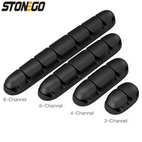 Organizer na kable USB nawijarka do drutu silikonowy krawat Fixer Wire Management organizador zacisk biura na biurko kable telefoniczne uchwyt 5