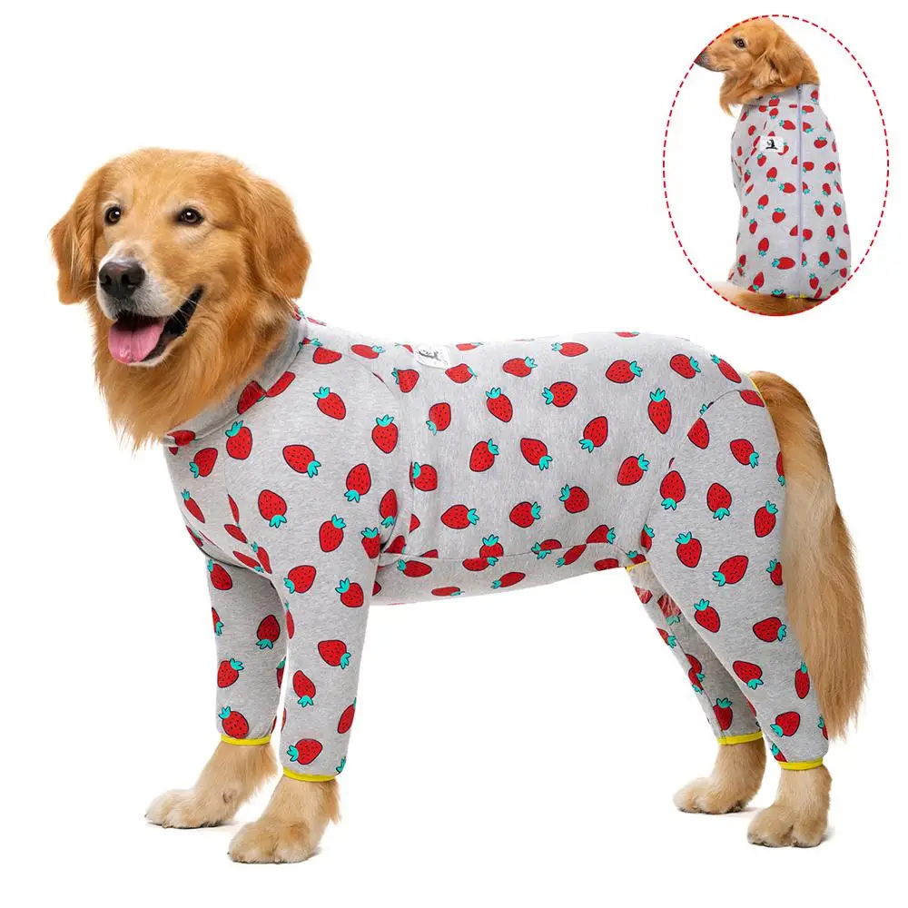 Miaododo Cotton Large Dog Clothes Pajamas Medium Dog Costume Jumpsuits Clothes For Dogs 2020 Male Female Fully Covered Belly Jumpsuits Rompers Aliexpress