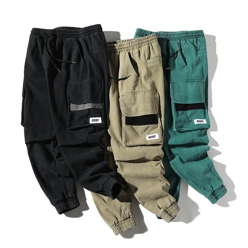 

2019 Autumn Clothing New Style Bib Overall MEN'S Casual Pants Autumn And Winter Large Pocket Loose-Fit Sports Ankle Banded Pants