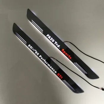 

Express delivery led door sill plate strip welcome light threshold guard protectors for Toyota 86 gt86