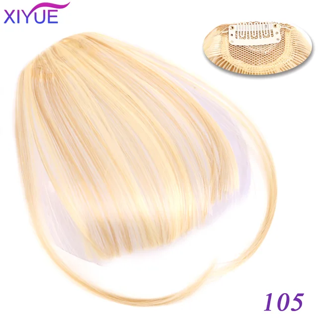 Black/Light Brown Clip In Hair Bangs Hairpiece Accessories Synthetic Fake Bangs Clip In Hair Extensions Clip In Hair Pieces P27/613