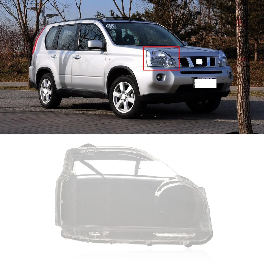 CAPQX For Nissan X-Trail Xtrail 08-10 Front HeadLight Headlamp Bright Cover Lampshade Waterproof Lamp Shade Lampcover Shell Hood |