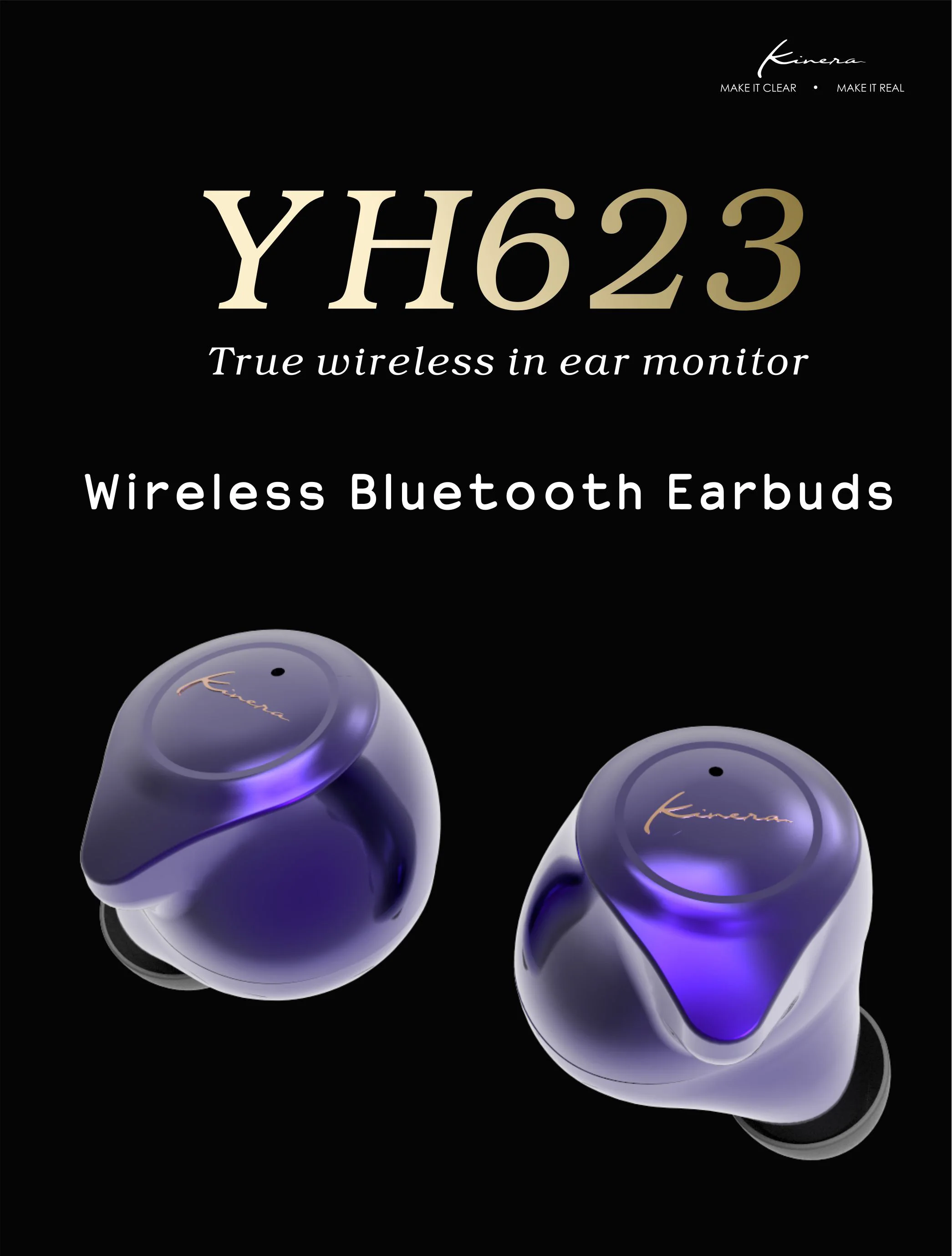 KINERA YH623 TWS Monitor Earphones Wireless