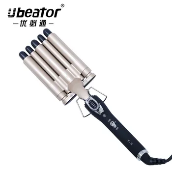 

Water roll head head curly hair stick long short hair female five Tube splint