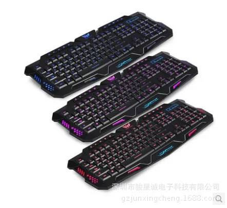 Dou shi fang yuan M200 Трехцветная клавиатура с подсветкой, игровая клавиатура AliExpress Wis