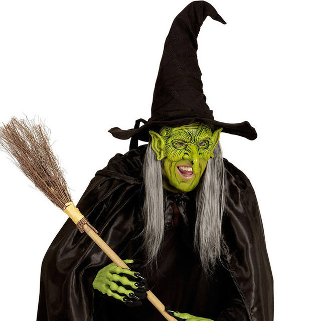 Halloween Green Witch Mask