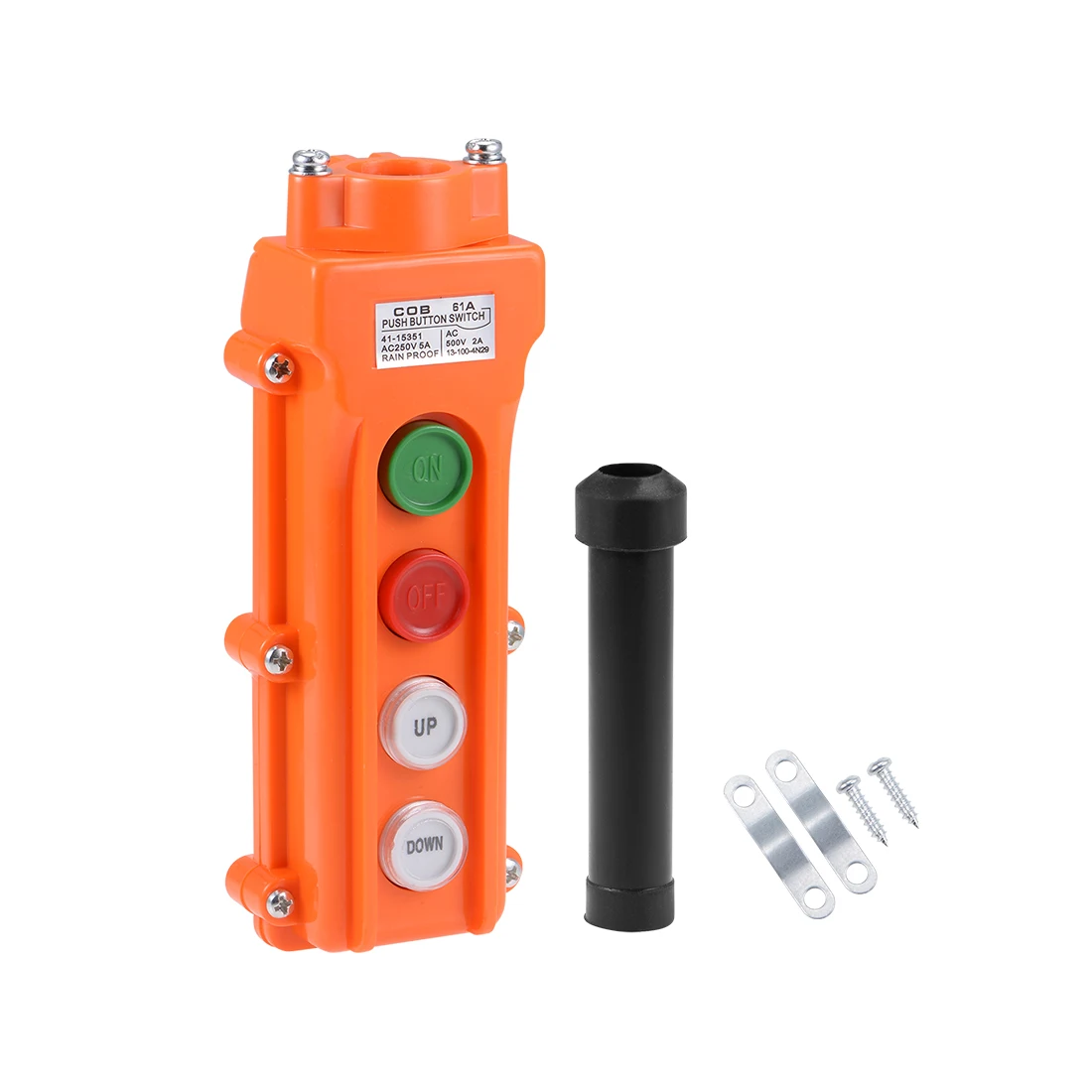

uxcell Hoist Crane Pendant Control Station Push Button Switch Up Down ON OFF 2pcs
