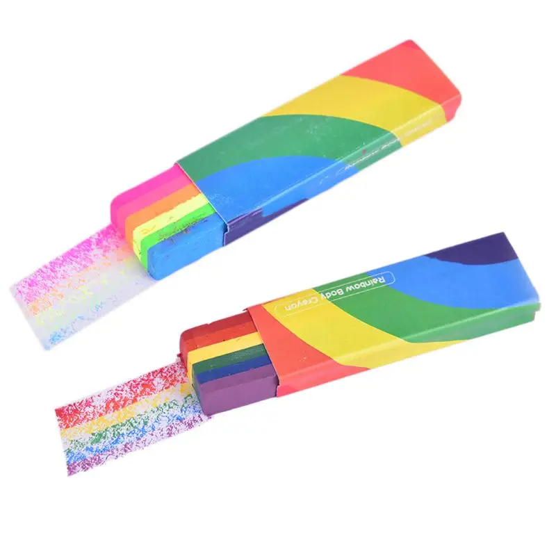 

Rainbow Face Paint Stick Body Tattoo Colored Pigment Pen Fluorescent Crayon Washable Adult Kid Party Favors Makeup Cosmetic Tool