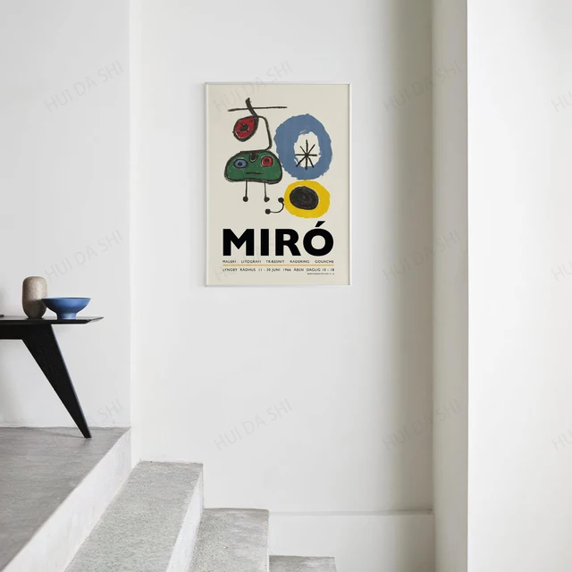 Joan Miro展示ポスター 1966枚の北欧版 抽象的で加硫された壁アート デジタルダウンロード壁アート スペインのアーティスト Aliexpress Mobile