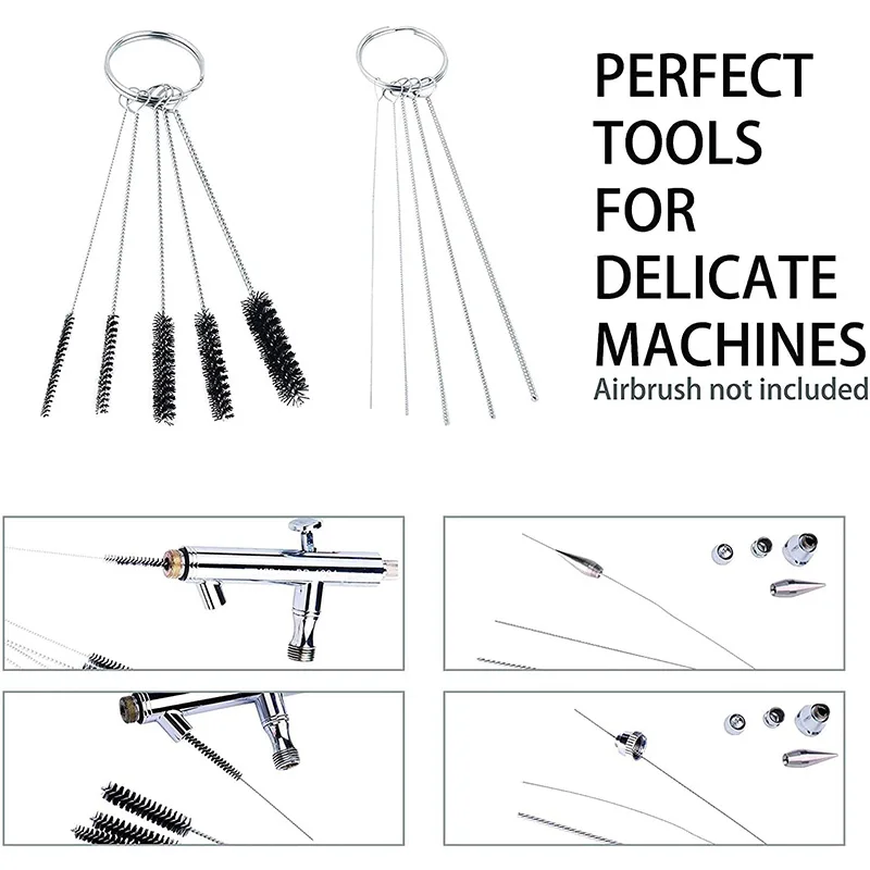 Carburetors Carbon Dirt Jet Remove Cleaner Nylon Brushes Cleaning Needles Tool Kit Auto Motorcycle ATV Moped Welder Carb
