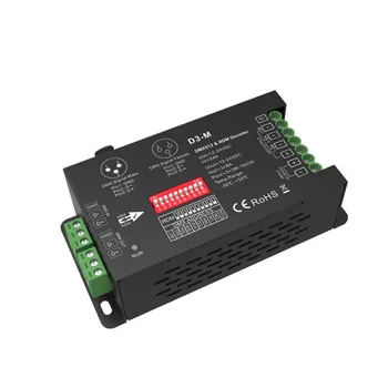 

3CH*8A 12-24VDC CV DMX Decoder D3-M 3CH Code Selection Address Code DMX512 Constant Voltage Decoder (Terminal, XLR3 output)