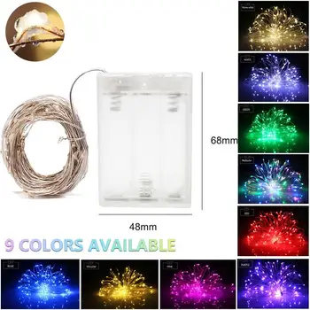 

LED String lights 10M 5M 2M 1M Silver Wire Garland Holiday Christmas Wedding Party Decoration Battery Powered 5V USB Fairy light