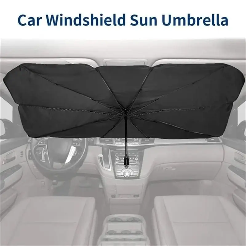 Auto Sonnenschirm Innen Vorne Fenster Sonnenschutz Abdeckung UV Schutz Sonne Blind Regenschirm für SUV Limousine Windschutzscheibe Schutz